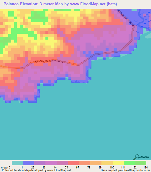 Polanco,Panama Elevation Map