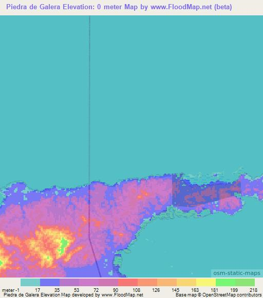 Piedra de Galera,Panama Elevation Map