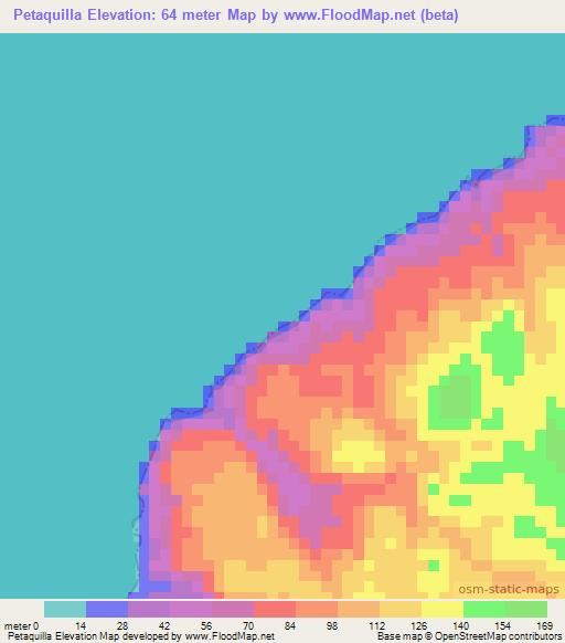 Petaquilla,Panama Elevation Map