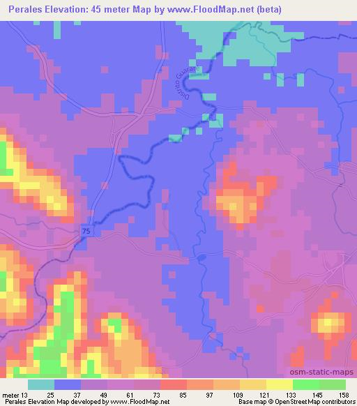 Perales,Panama Elevation Map