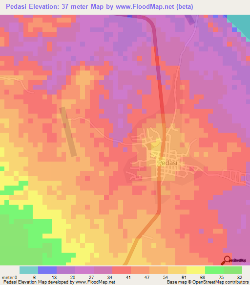 Pedasi,Panama Elevation Map