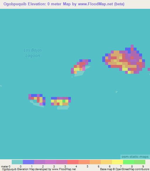 Ogobpuquib,Panama Elevation Map