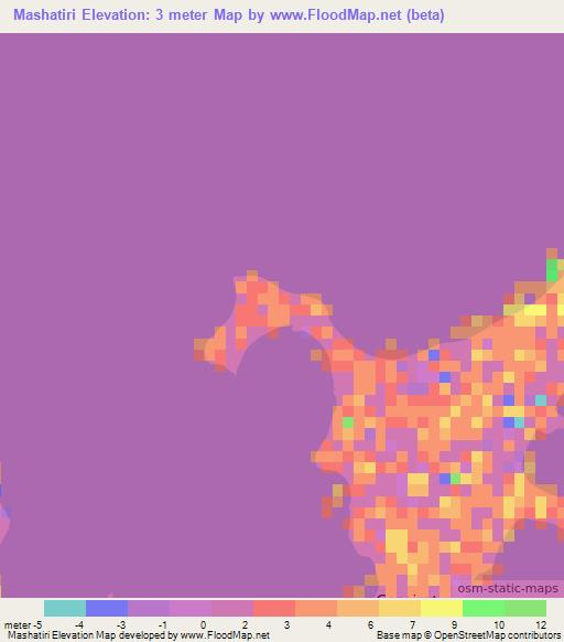 Mashatiri,Sudan Elevation Map