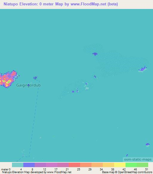 Niatupo,Panama Elevation Map