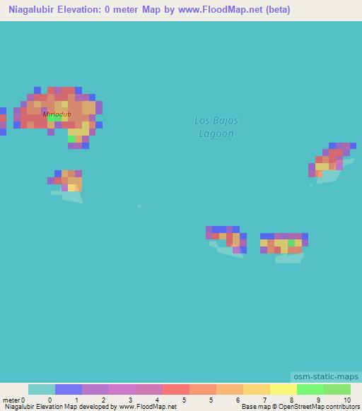 Niagalubir,Panama Elevation Map
