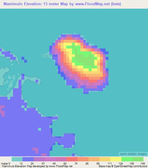 Mamimulo,Panama Elevation Map