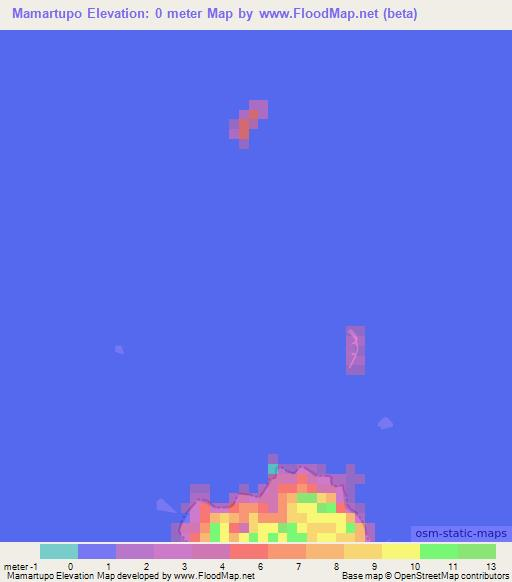 Mamartupo,Panama Elevation Map