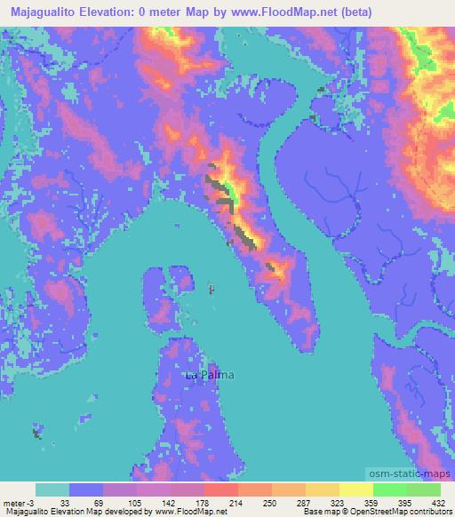 Majagualito,Panama Elevation Map