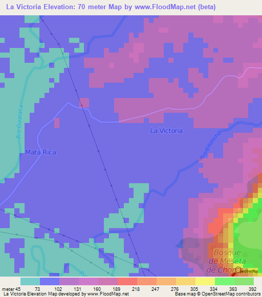 La Victoria,Panama Elevation Map