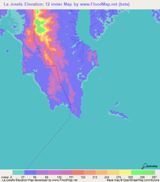 La Josefa,Panama Elevation Map
