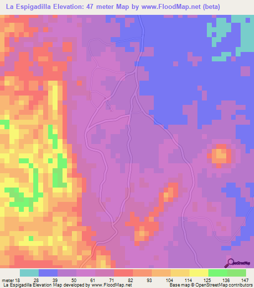 La Espigadilla,Panama Elevation Map