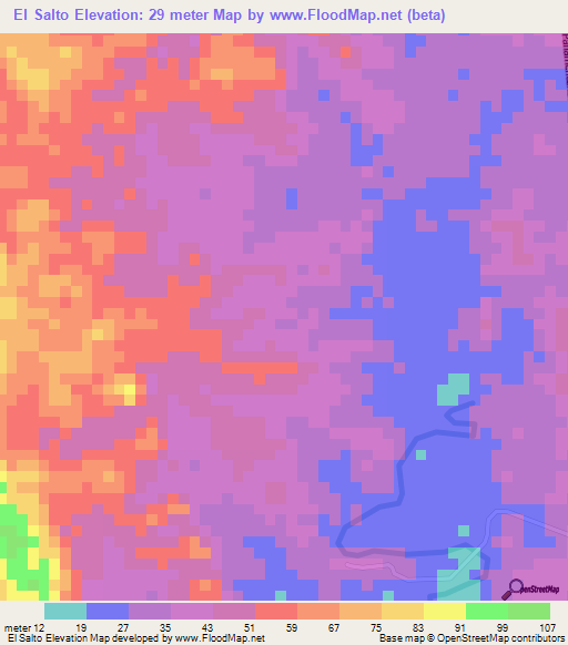 El Salto,Panama Elevation Map