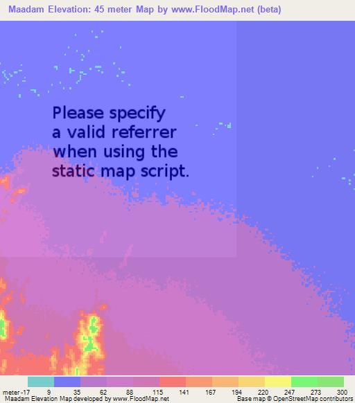 Maadam,Sudan Elevation Map