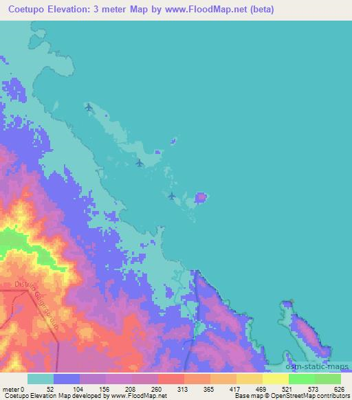 Coetupo,Panama Elevation Map