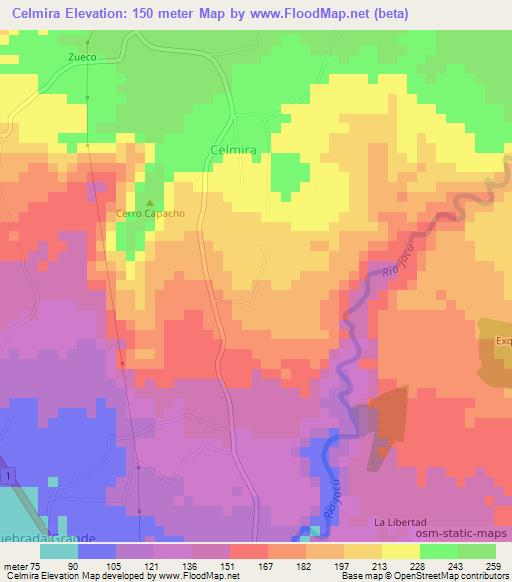 Celmira,Panama Elevation Map