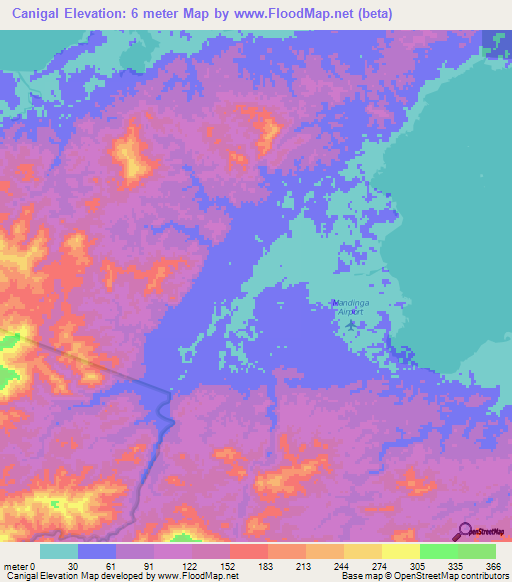 Canigal,Panama Elevation Map