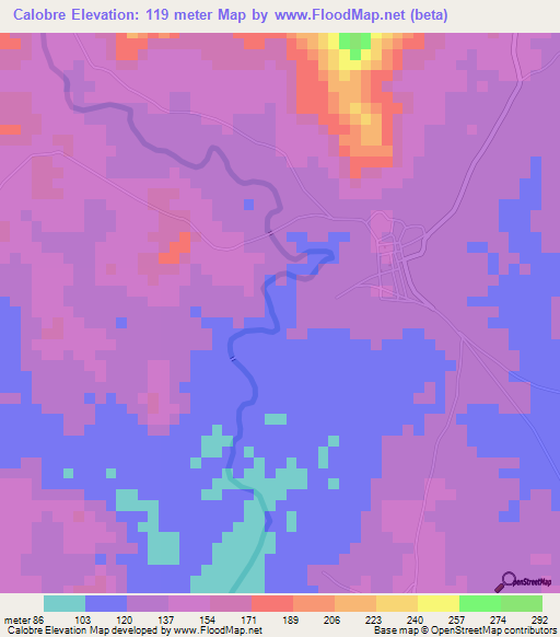 Calobre,Panama Elevation Map