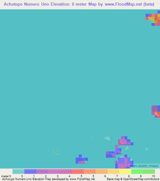 Achutupo Numero Uno,Panama Elevation Map