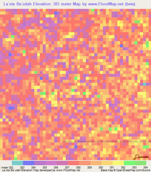 La`ota Ba`udah,Sudan Elevation Map
