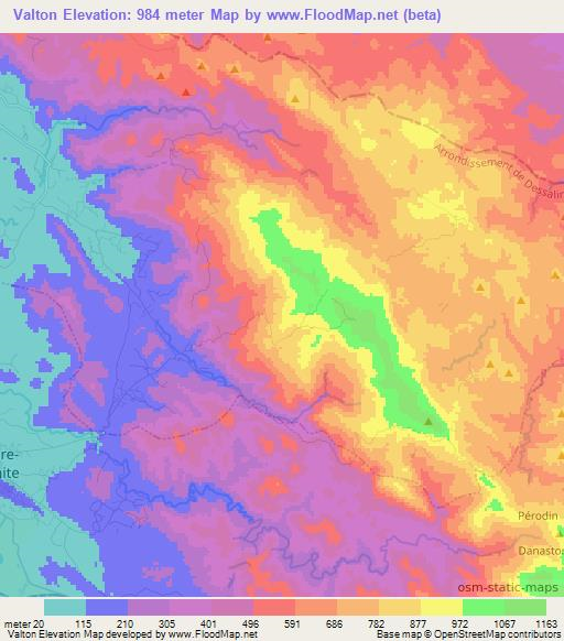 Valton,Haiti Elevation Map