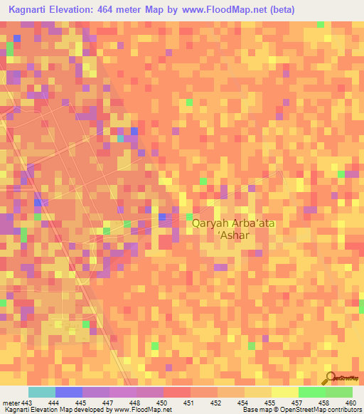 Kagnarti,Sudan Elevation Map