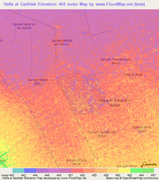 Halfa al Gadidah,Sudan Elevation Map