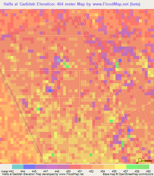 Halfa al Gadidah,Sudan Elevation Map