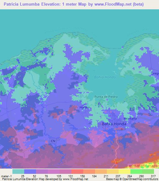 Patricia Lumumba,Cuba Elevation Map