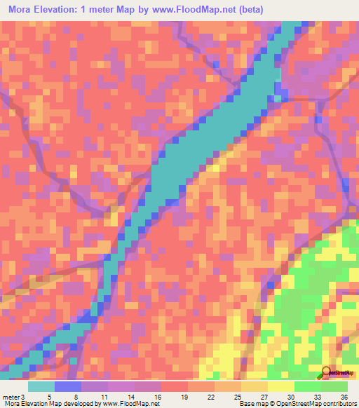 Mora,Venezuela Elevation Map