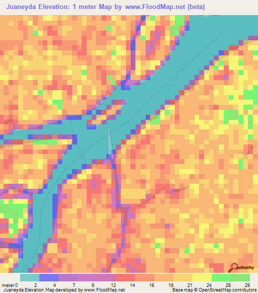 Juaneyda,Venezuela Elevation Map