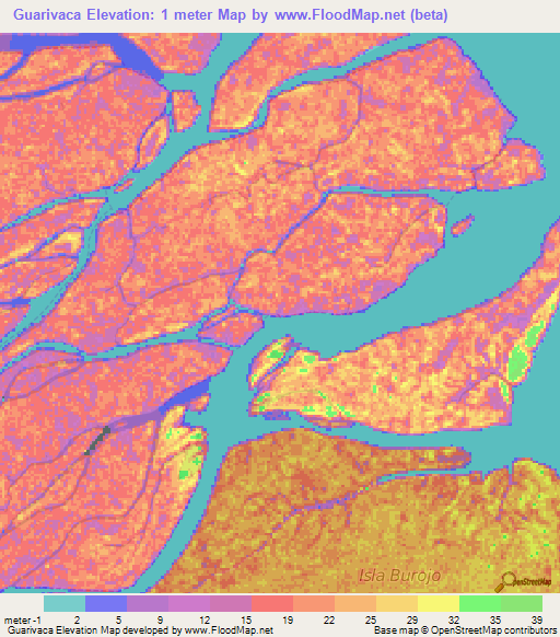 Guarivaca,Venezuela Elevation Map