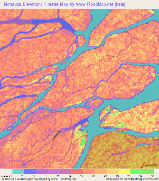 Mataruca,Venezuela Elevation Map