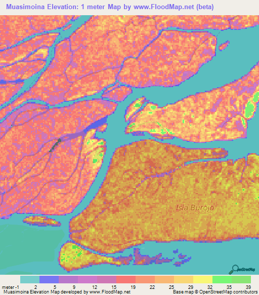 Muasimoina,Venezuela Elevation Map