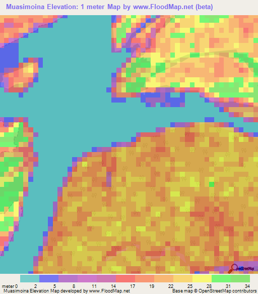 Muasimoina,Venezuela Elevation Map
