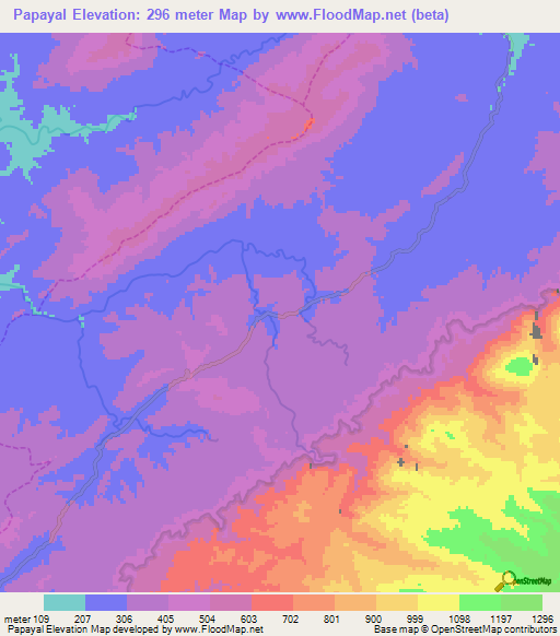 Papayal,Peru Elevation Map