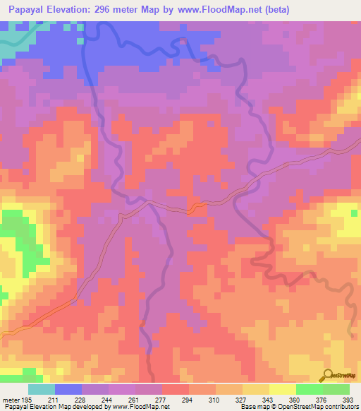 Papayal,Peru Elevation Map