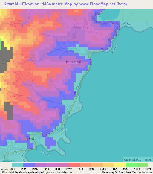 Kitumbili,Congo (Kinshasa) Elevation Map
