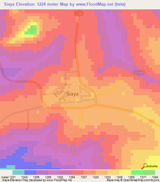 Siaya,Kenya Elevation Map