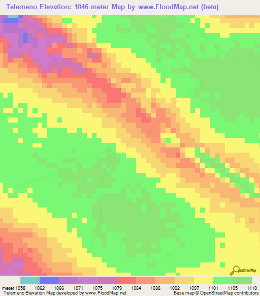 Telemeno,Congo (Kinshasa) Elevation Map