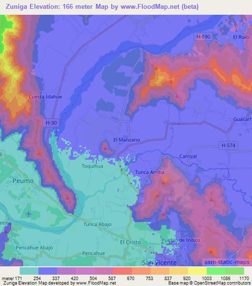 Zuniga,Chile Elevation Map
