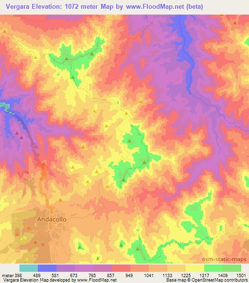 Vergara,Chile Elevation Map