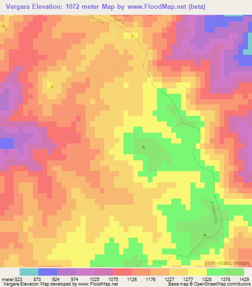 Vergara,Chile Elevation Map