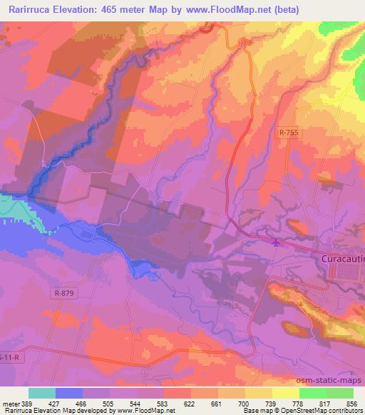 Rarirruca,Chile Elevation Map