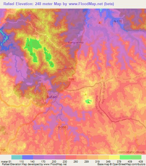 Rafael,Chile Elevation Map