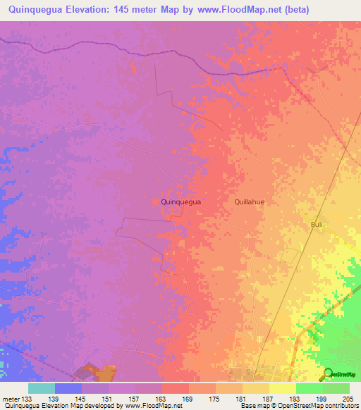Quinquegua,Chile Elevation Map