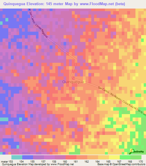 Quinquegua,Chile Elevation Map