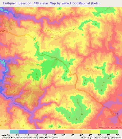 Quilquen,Chile Elevation Map
