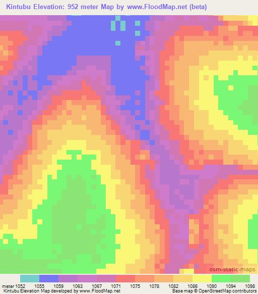 Kintubu,Congo (Kinshasa) Elevation Map