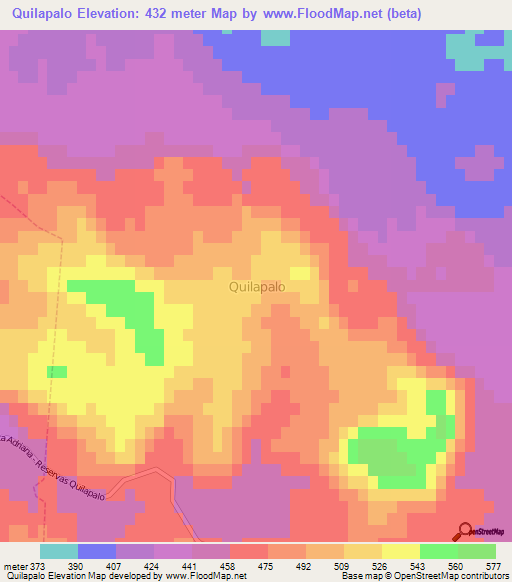Quilapalo,Chile Elevation Map