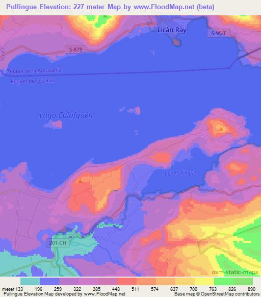 Pullingue,Chile Elevation Map